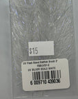 H20 Flash Blend Baitfish Brush 2" UV Silver Scale White Fly Tying, Fly Fishing Australia, NZ