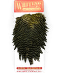 Whiting Hen Saddle Grizzly Dyed Dark Olive Australia NZ