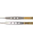 Bishop Tweezer 4" Gold & Satin - Dr Slick Tasmania Australia