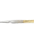 Bishop Tweezer 4" Gold & Satin - Dr Slick