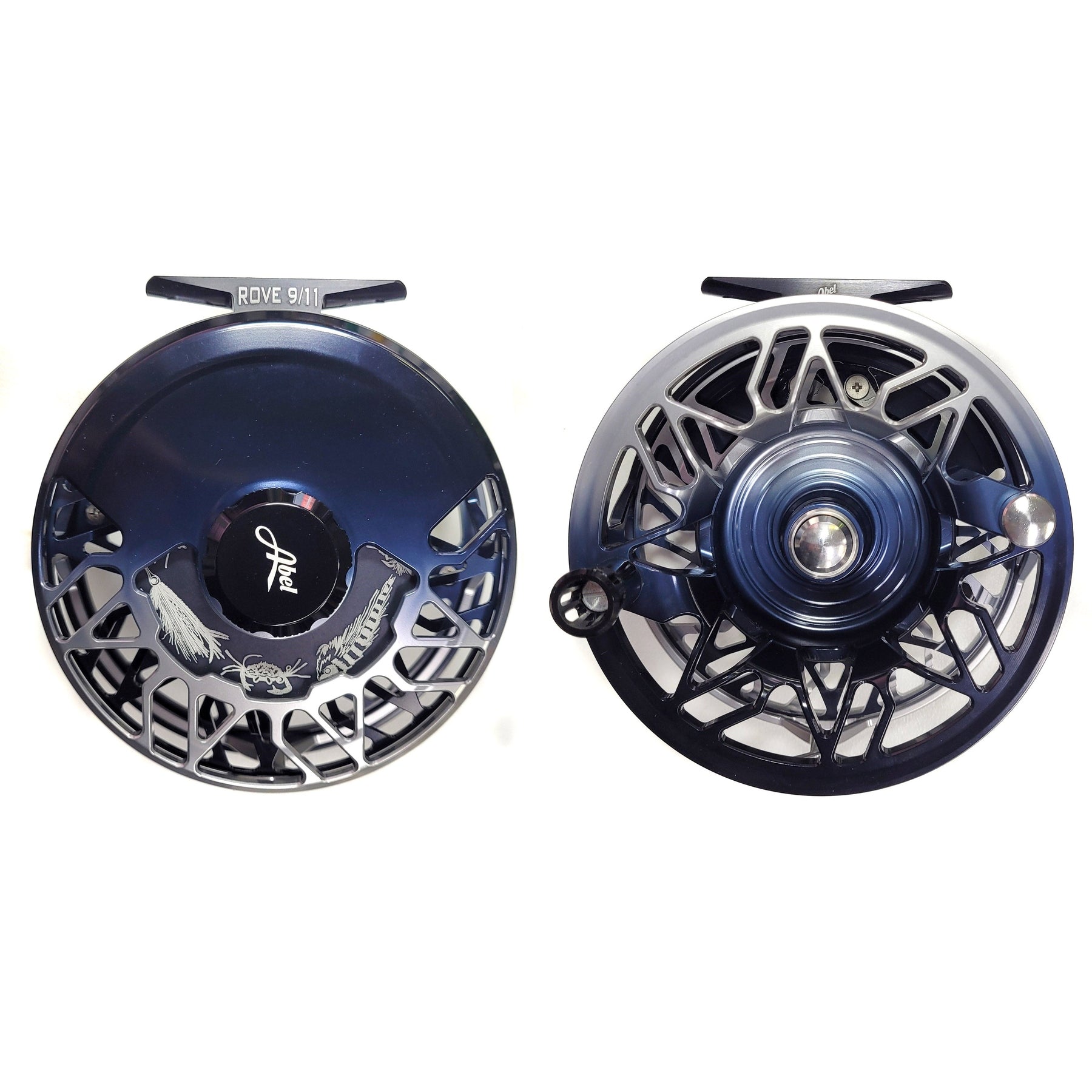 Abel Rove fly reel salt water world's best. Black platinum Fade.
