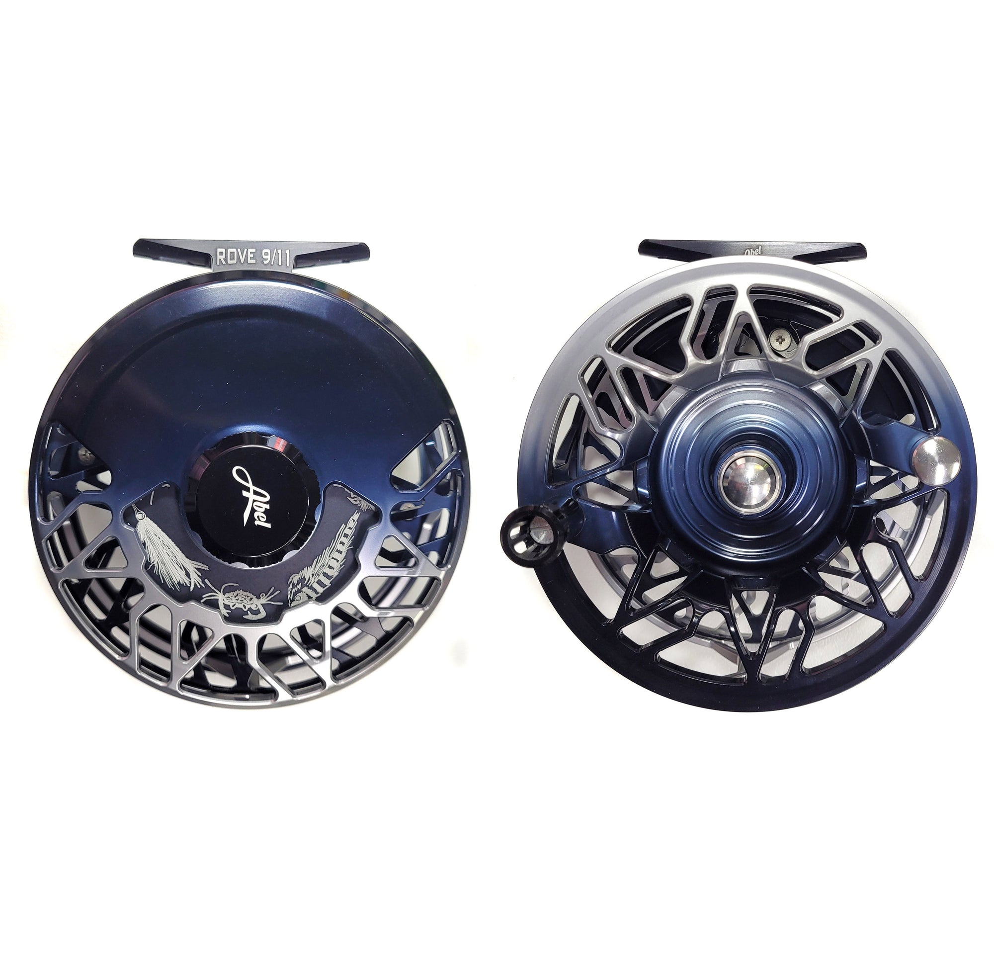 Abel Rove fly reel salt water world's best. Black platinum Fade.