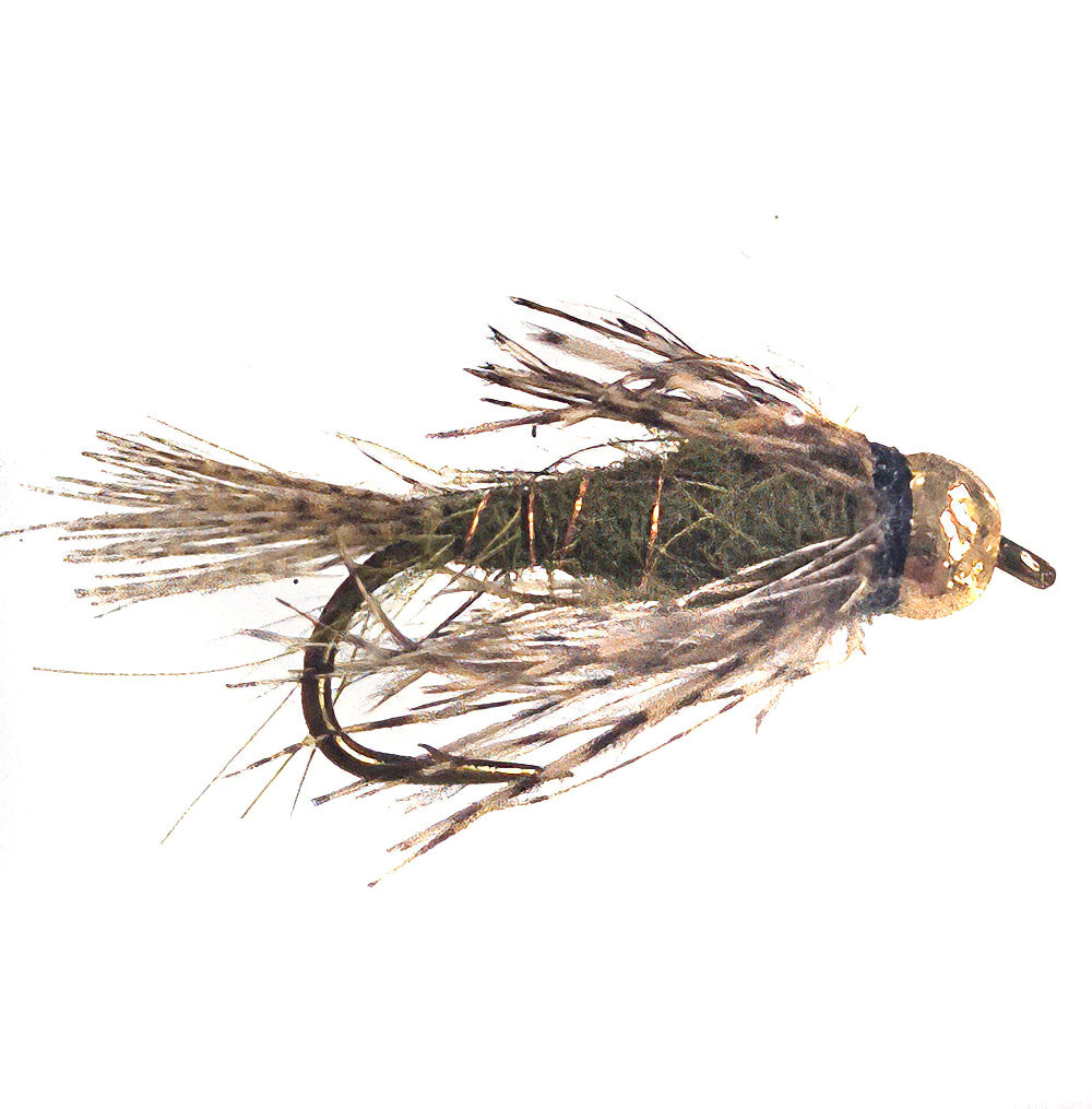 Green Drake Nymph Tungsten Gold Bead Barbed Tasmania Australia 