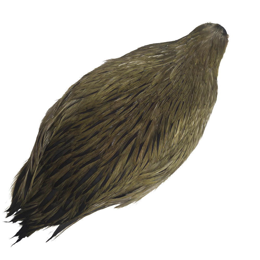 Fly tying hackle Australia Medium Hen Neck - Medium Olive Variant 