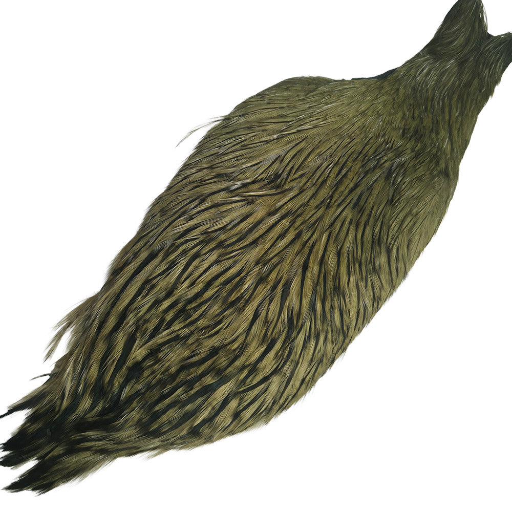 Fly tying hackle Australia Medium Hen Neck - Medium Olive Variant 