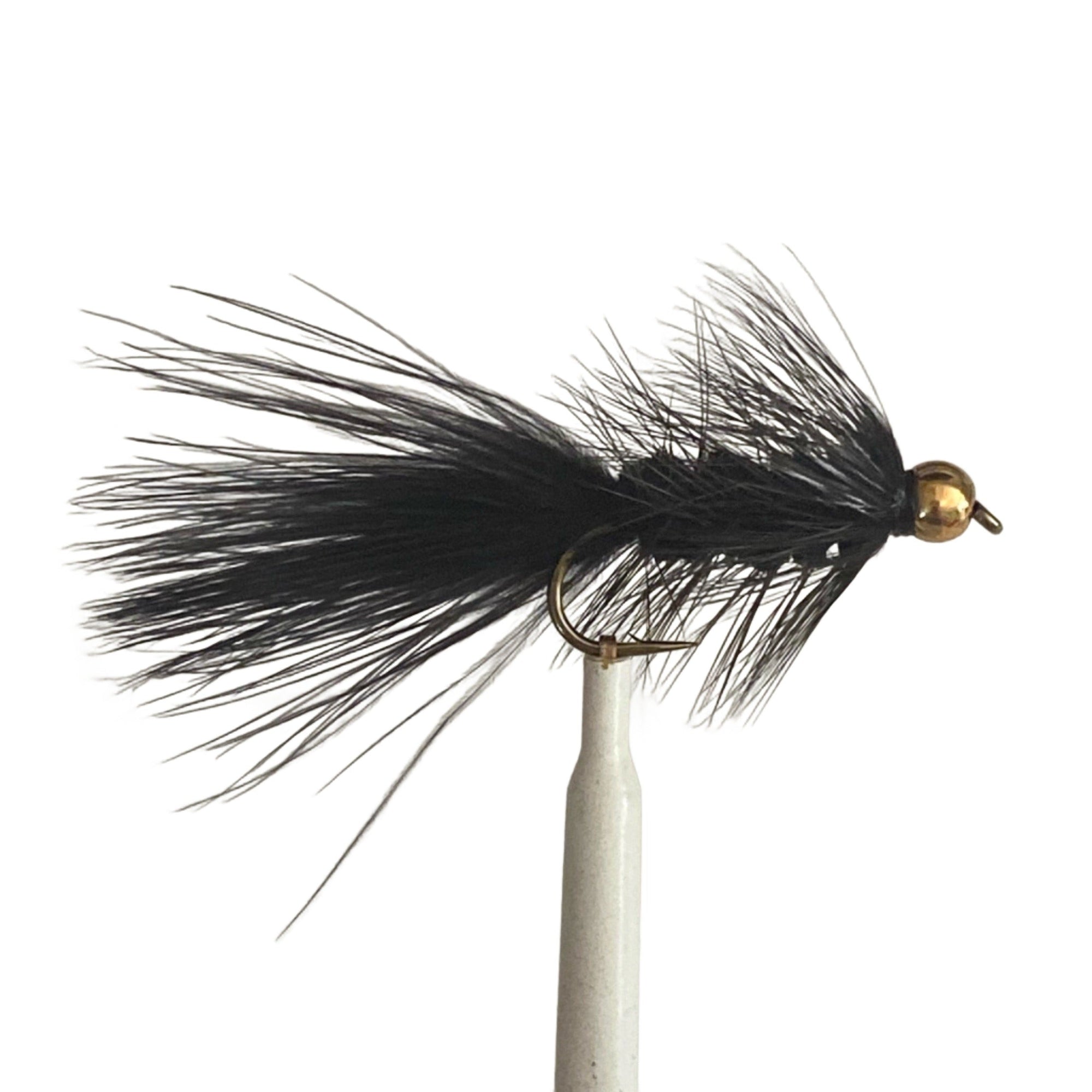 Fly Fishing Dry FLy Best Pattern Australia New Zealand Tasmania Wooly Bugger Black Bead Head