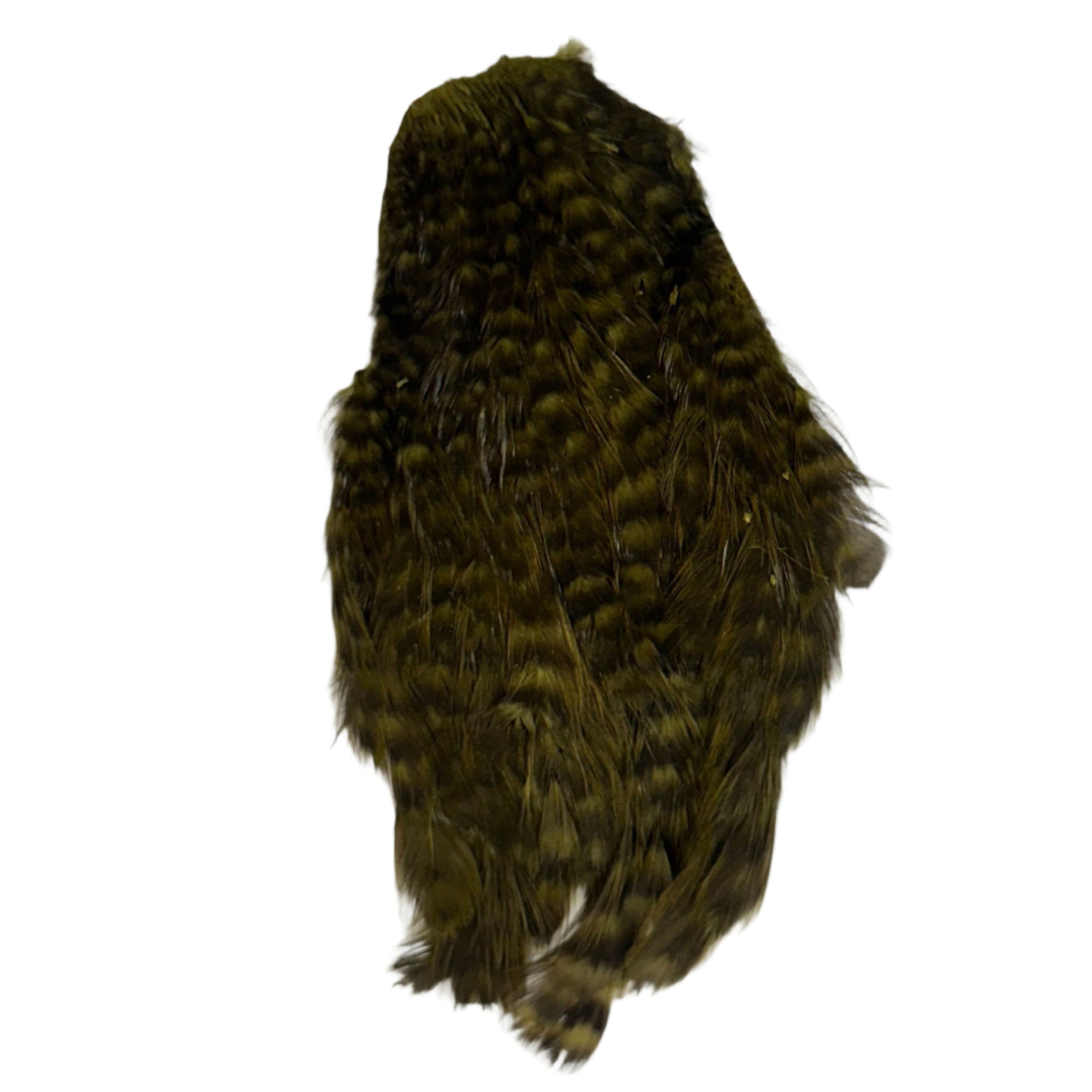 Hen Cape Grade 2 Grizzly Dyed Olive, Fly Tying, Fly Fishing Australia, New Zealand