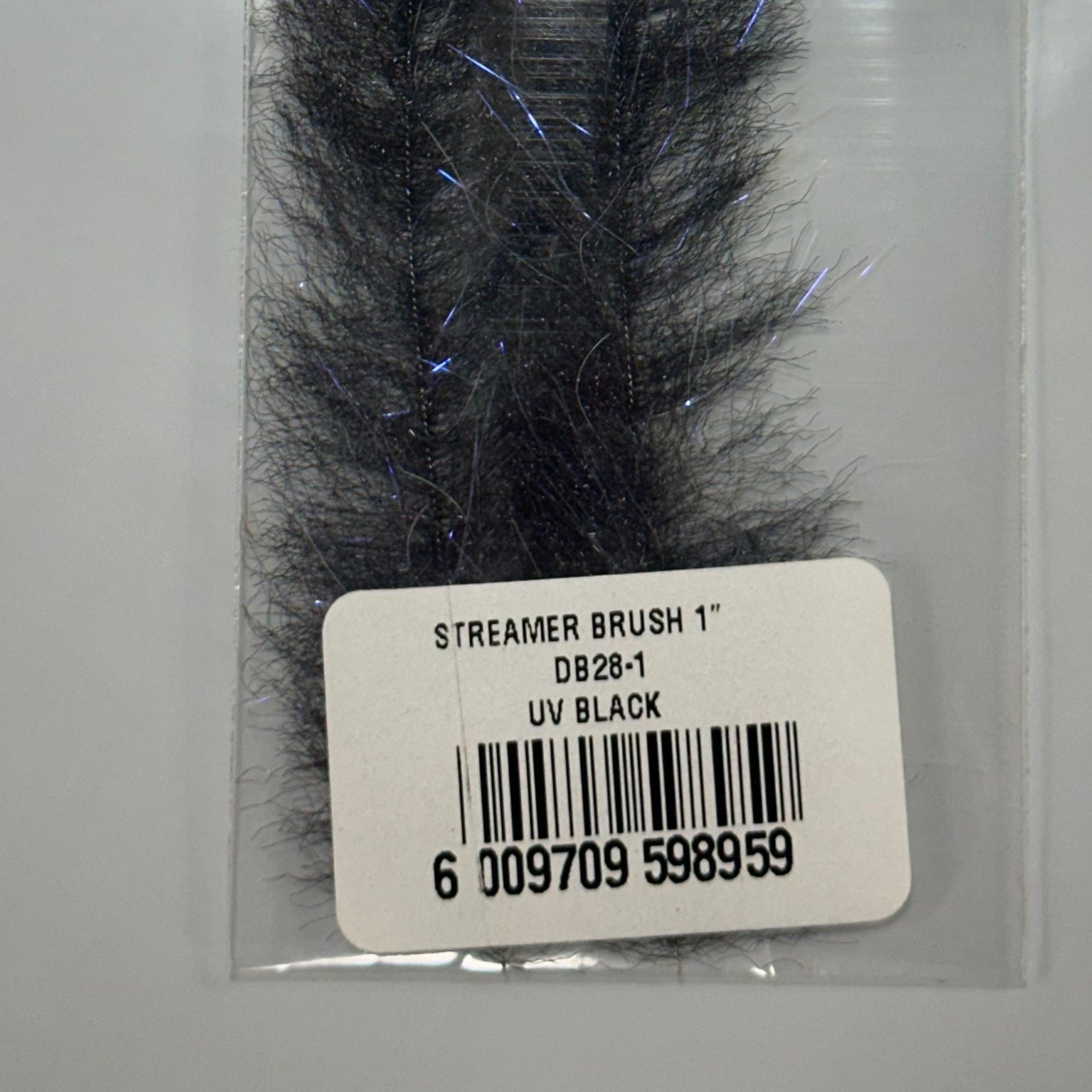 H20 Streamer Brush 1" UV Black, Fly Tying Australia, NZ