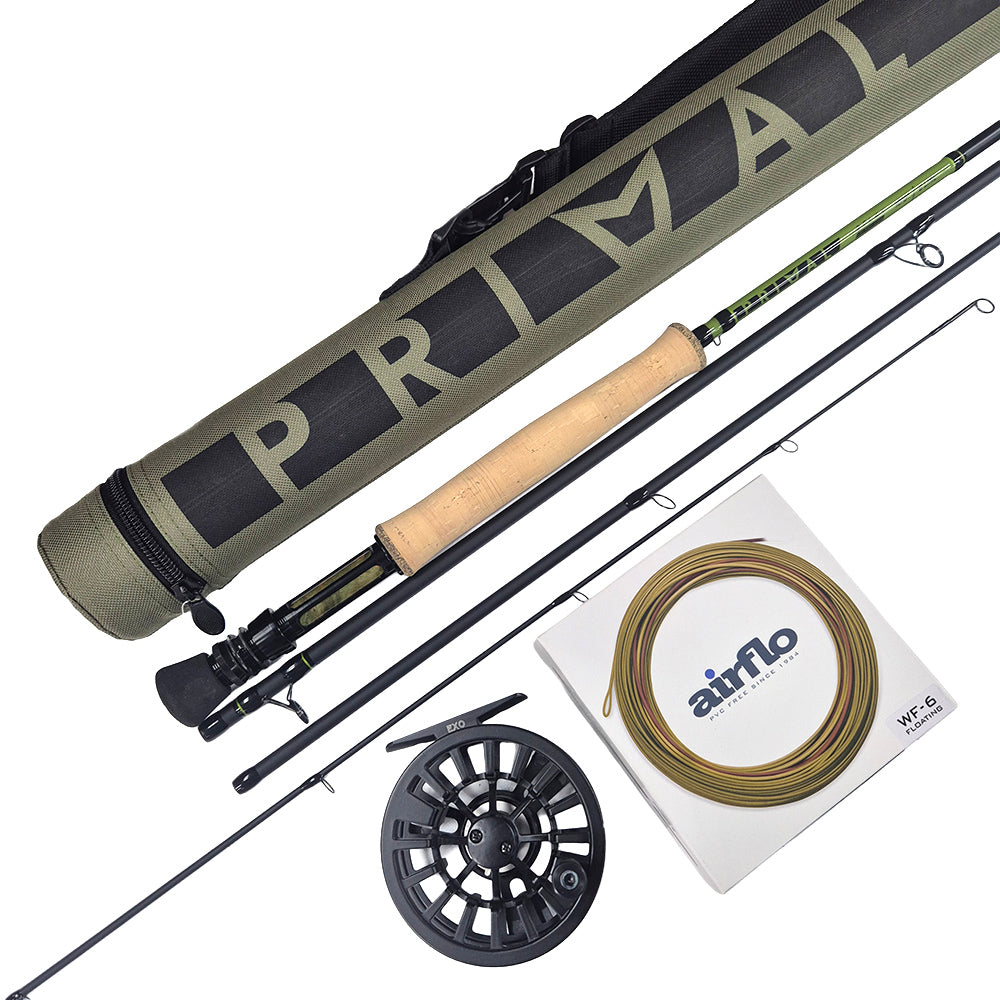Primal 10' foot 6wt boat fishing fly rod outfit Australia. 