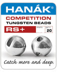 Tungsten Bead Round Slotted Silver and RS+ - Hanak Competition