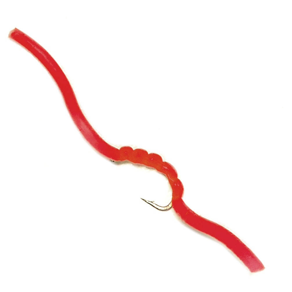 Squirmy Worm Red Flies X 6
