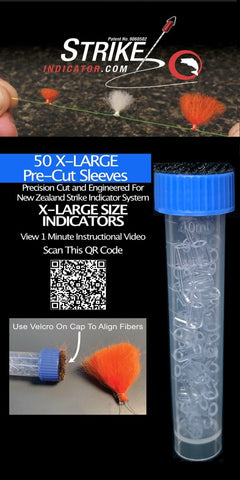 Strike Indicator 50 Pre-Cut X-LARGE Sleeves Australia NZ