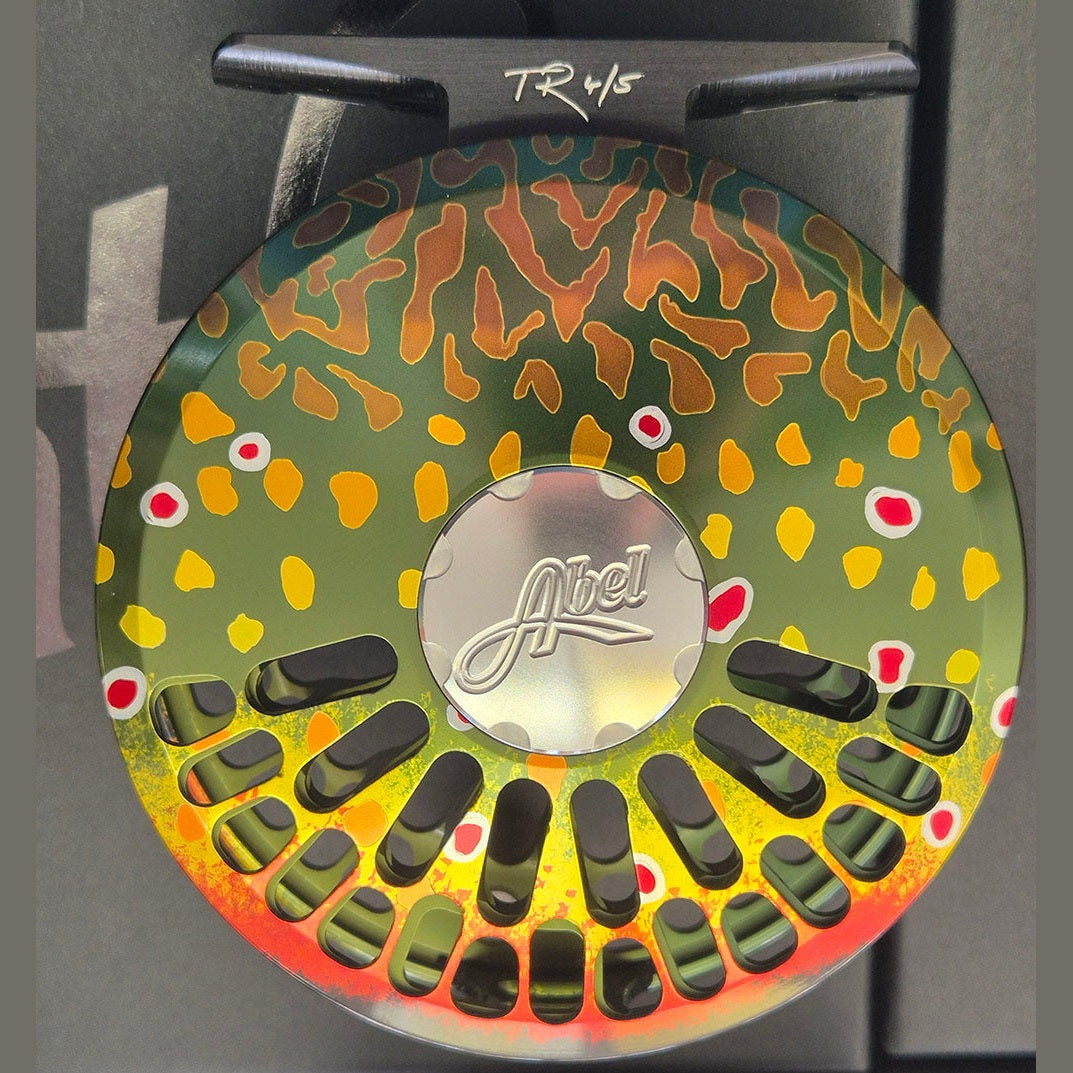 Abel multicolour art reel anodised Australia brook brown TR Abel