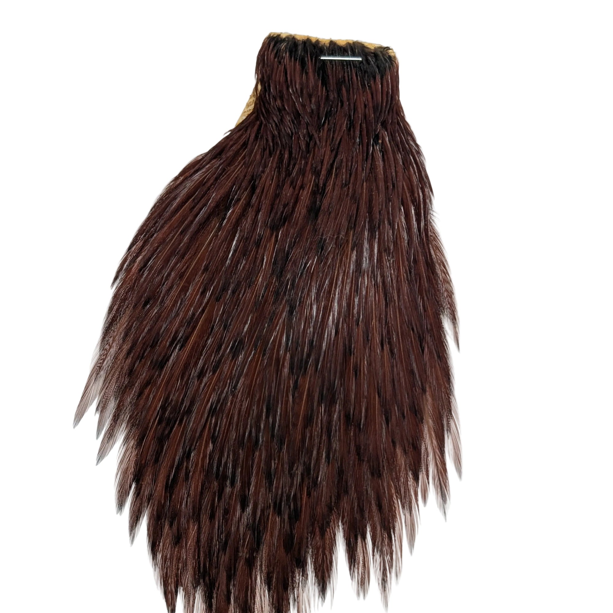 Small Brown neck hackle cape fly tying Australia NZ