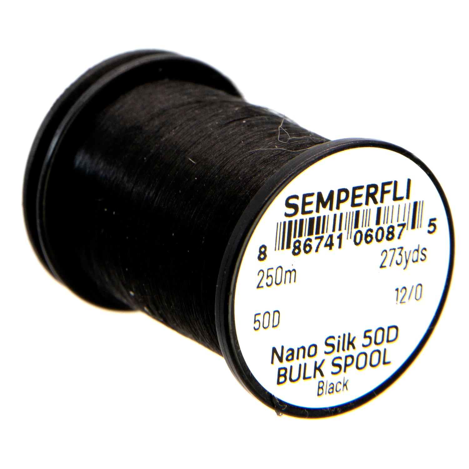 50D Black Nano Silk Professional Fly Tying Thread - SEMPERFLI, Fly Fishing Australia, NZ