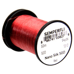 50D Red Nano Silk Professional Fly Tying Thread - SEMPERFLI, Fly Fishing Australia, NZ