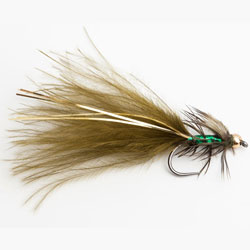 Shrek Bugger (bead head) wet fly X 6