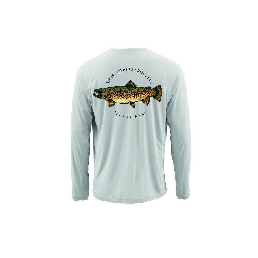 Simms Solar Tech Tee Long Sleeve NZ Brown Trout