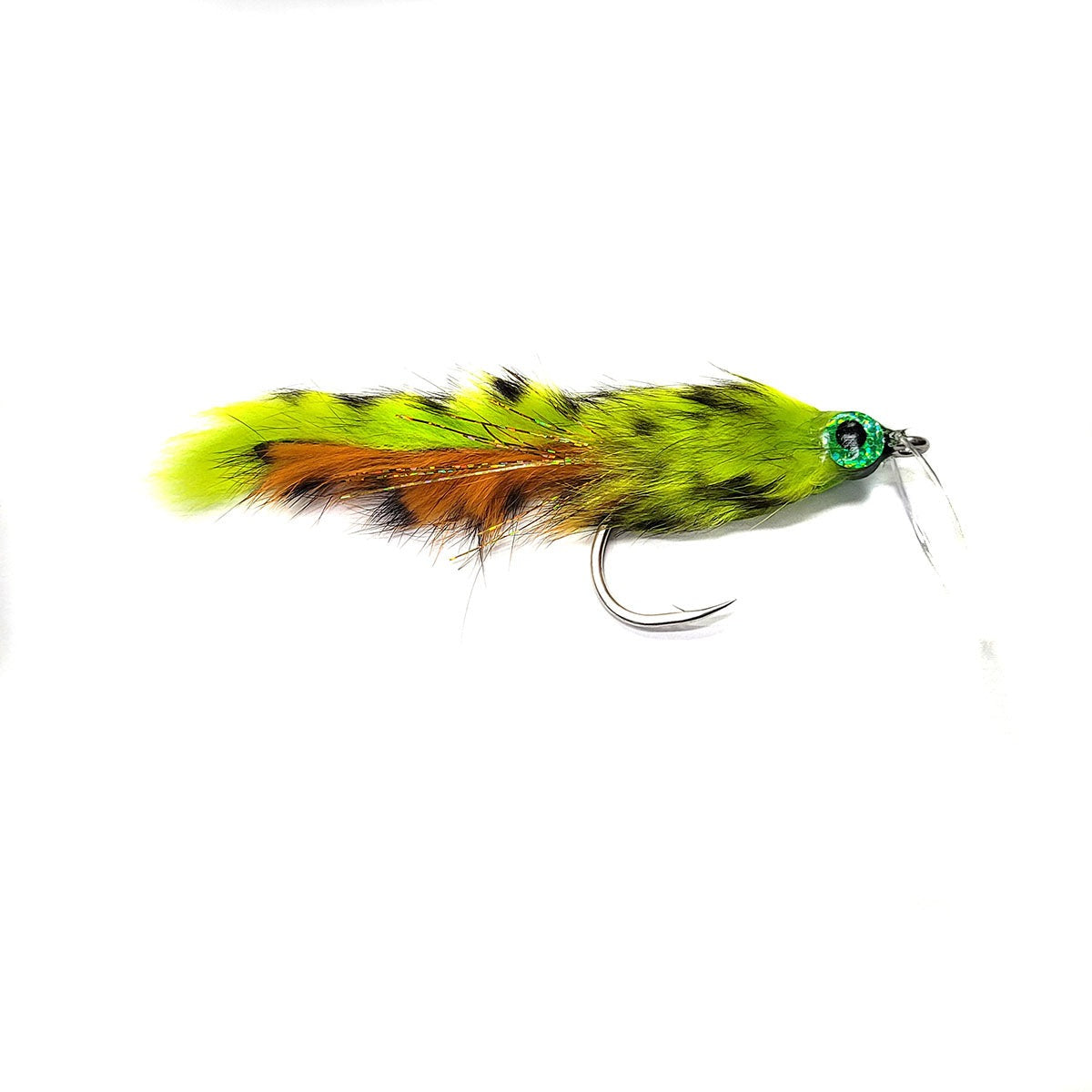 Bunny Buster 8/0 Barred Chartreuse Orange, Fly Fishing Murray Cod, Australia