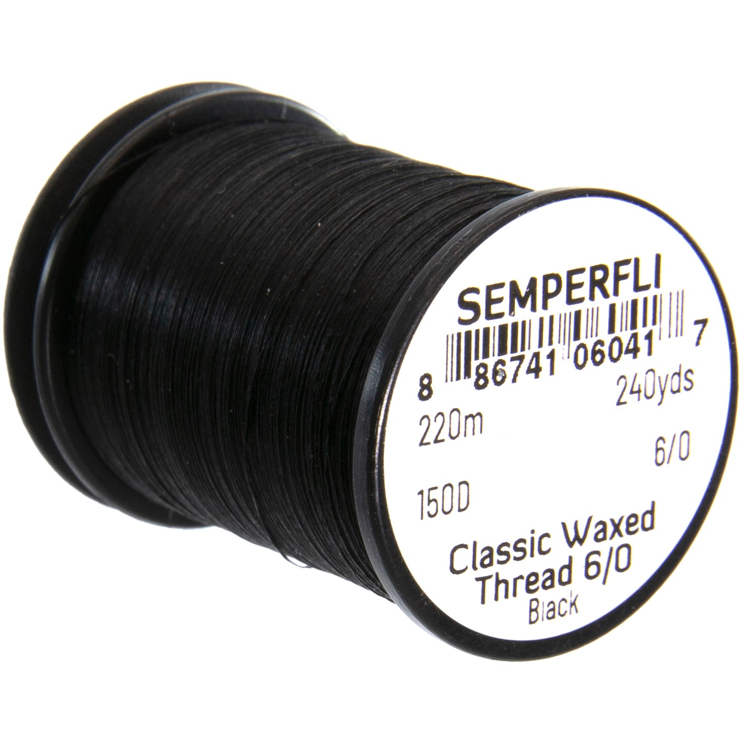 Classic Waxed Thread Black - Semperfli, Asutralia, NZ, Flytying