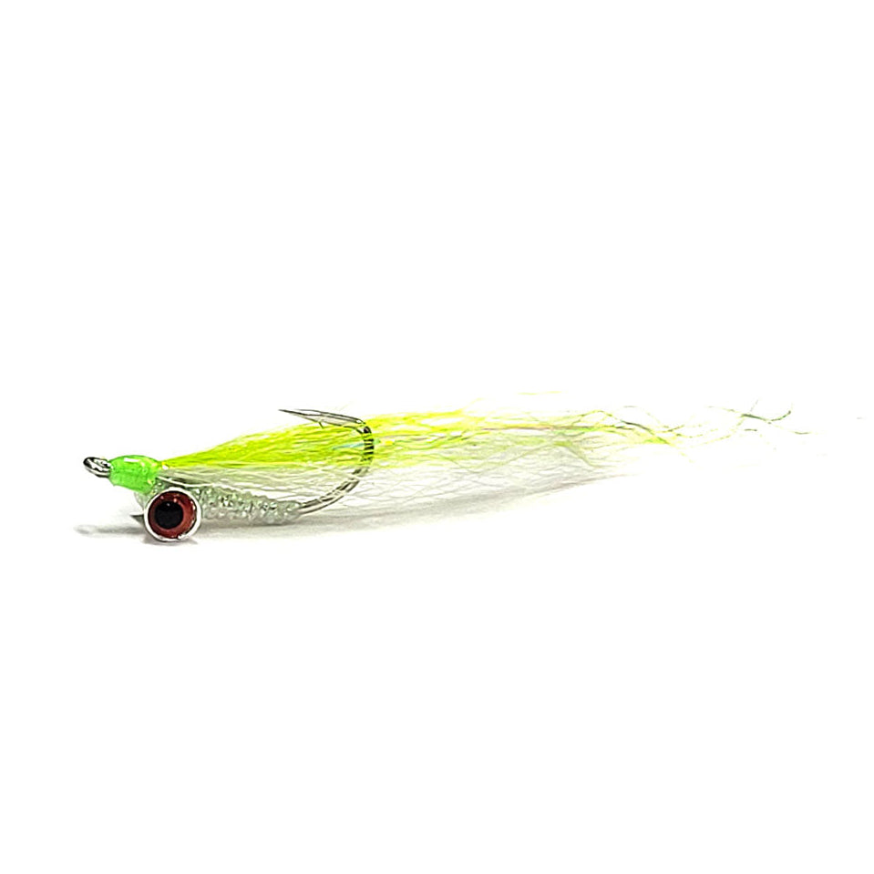 Fulling Mill Salty Clouser - Chartreuse, Saltwater Fly Fishing Australia, New Zealand 