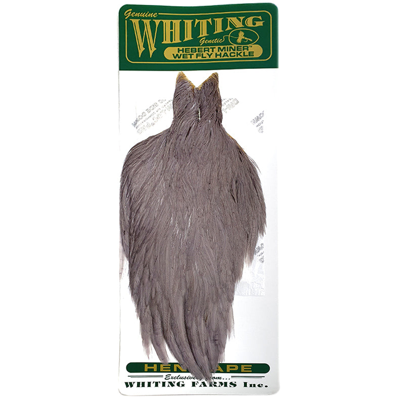Whiting Hebert Miner wet fly hackle hen cape medium grey dun
