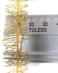 Tinsel chenille black, holographic gold 8mm  - Halford Tiewell