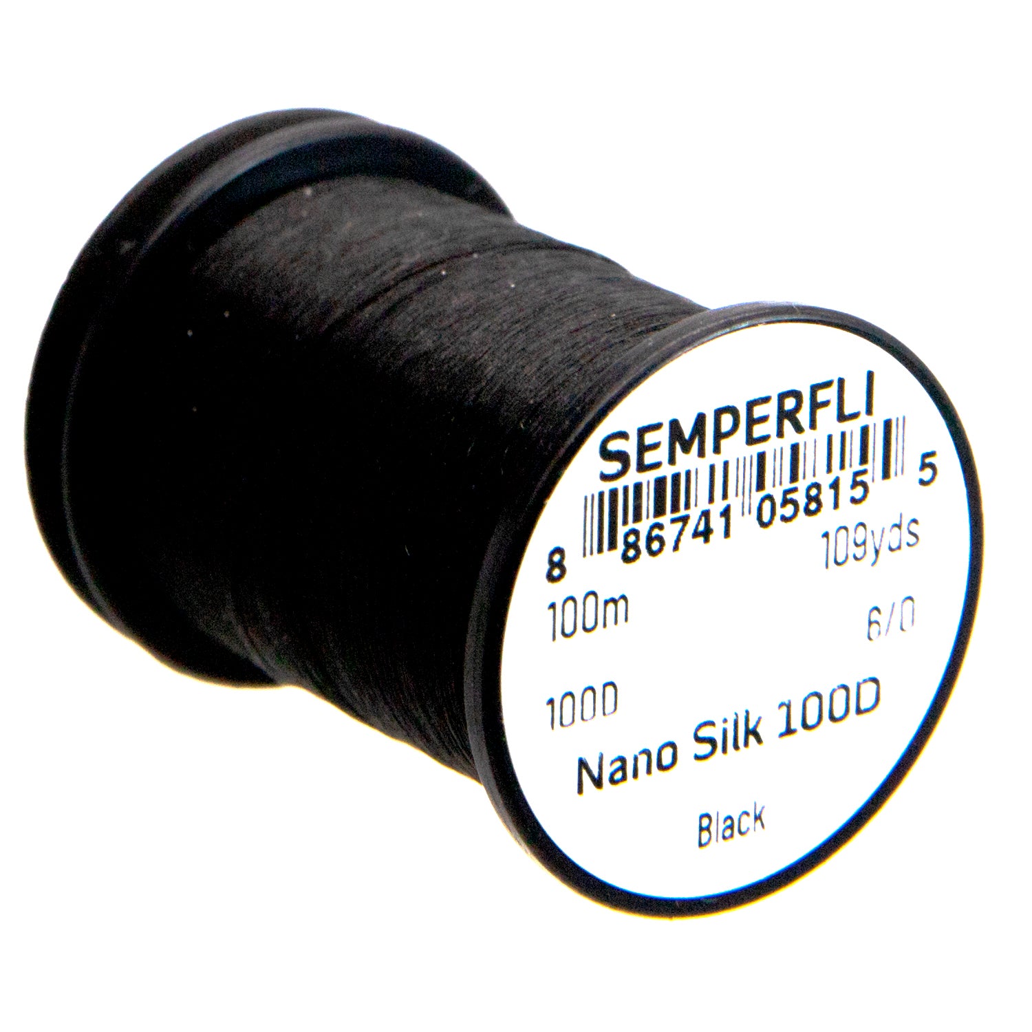 100D Black Nano Silk Professional Fly Tying Thread - SEMPERFLI, Fly Fishing, Australia, NZ