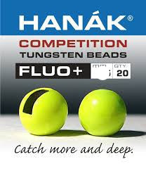 Hanak Competition Tungsten Bead Fluo+ Chartreuse Australia 