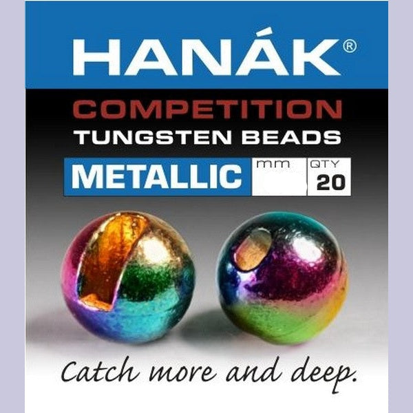 Hanak Competition Tungsten Bead Metallic Slotted Rainbow Tasmania Australia