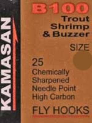 Kamasan B100 Trout Shrimp & Buzzer Fly Hooks Tasmania Australia