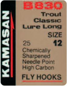 Kamasan B830 Trout Classic Lure Long Fly Hooks Tasmania Australia