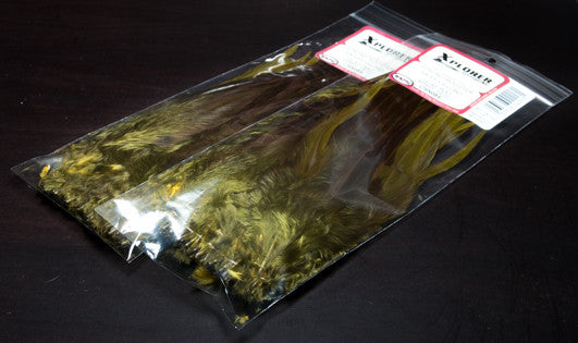 Strung rooster saddle long woolly wooly bugger feathers